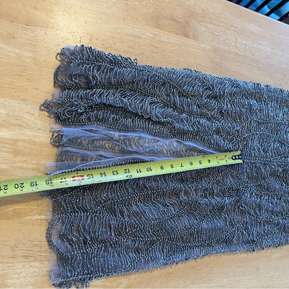 Zara Lingerie Metallic Silver Maxi Skirt - Picture 11 of 12
